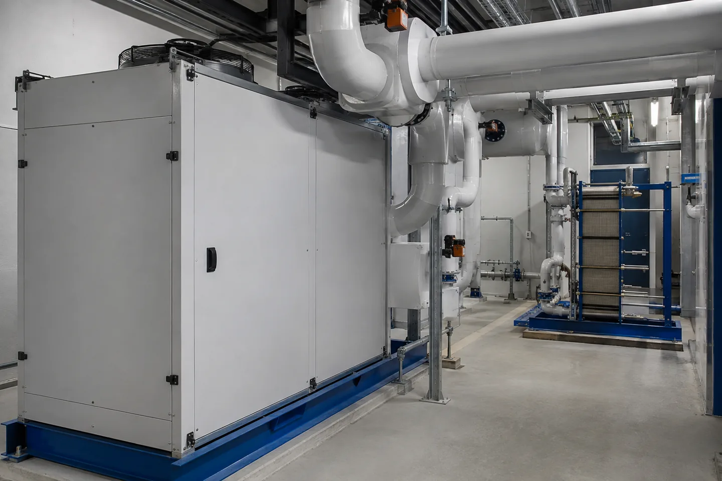 Kaltwassertechnik und Rohrleitungen zur industriellen Prozesskühlung