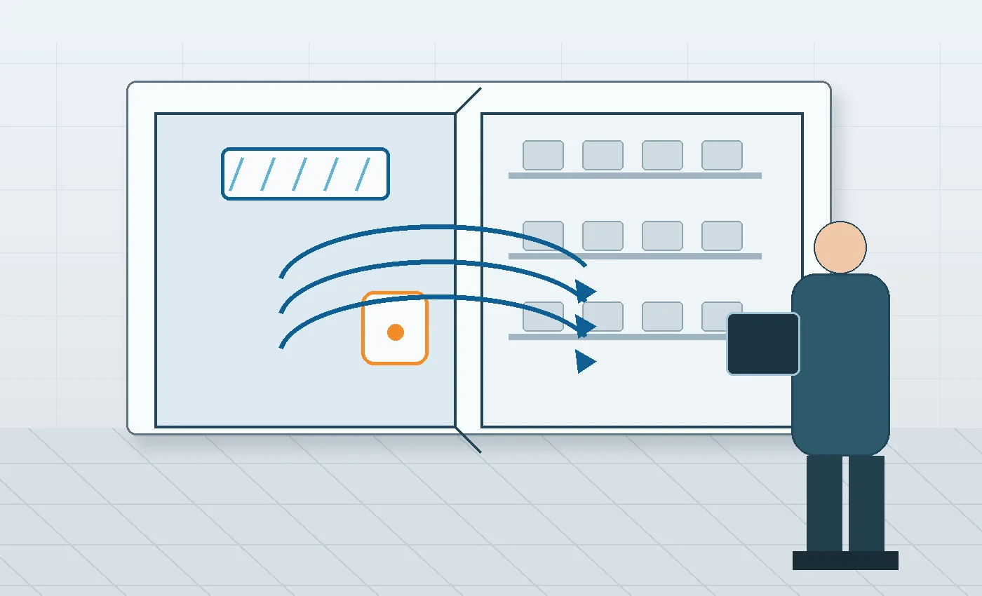 Technische B2B-Illustration zu Kühlraum-Tagescheck für Betreiber: Temperatur, Türen, Verdampfer und Ware richtig prüfen