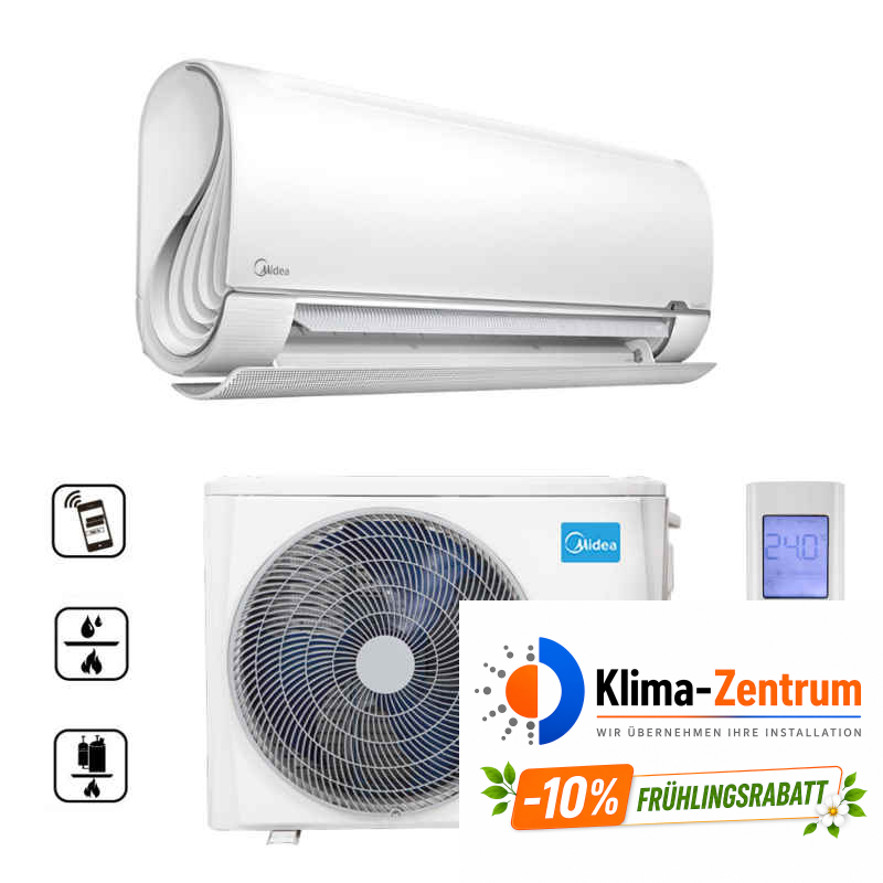 Wandklimaanlage Midea Breezeless+ 2,6 kW MSFAAU-09HRFN8(B) + MOX230-09HFN8-BR