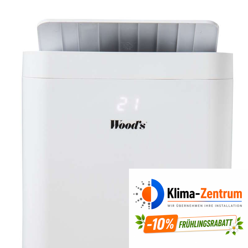 Mobile Klimaanlage WOODS Milan 7K – Wifi Duo – Kühlen und Heizen 2,0 kW