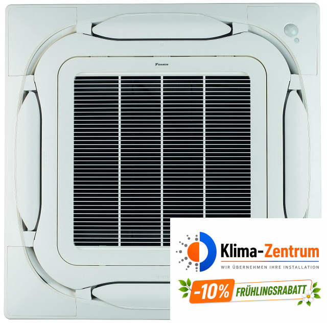 Daikin BYCQ140E weiße dekorative Platte mit grauen Ausblaslamellen