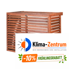 DECOClim L Holzabdeckung für Klimaanlage und Wärmepumpe