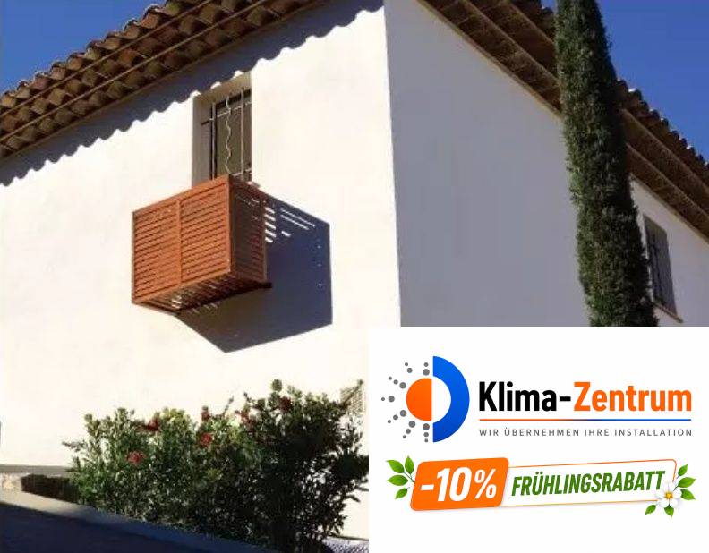 DECOClim S Holzabdeckung für Klimaanlage und Wärmepumpe