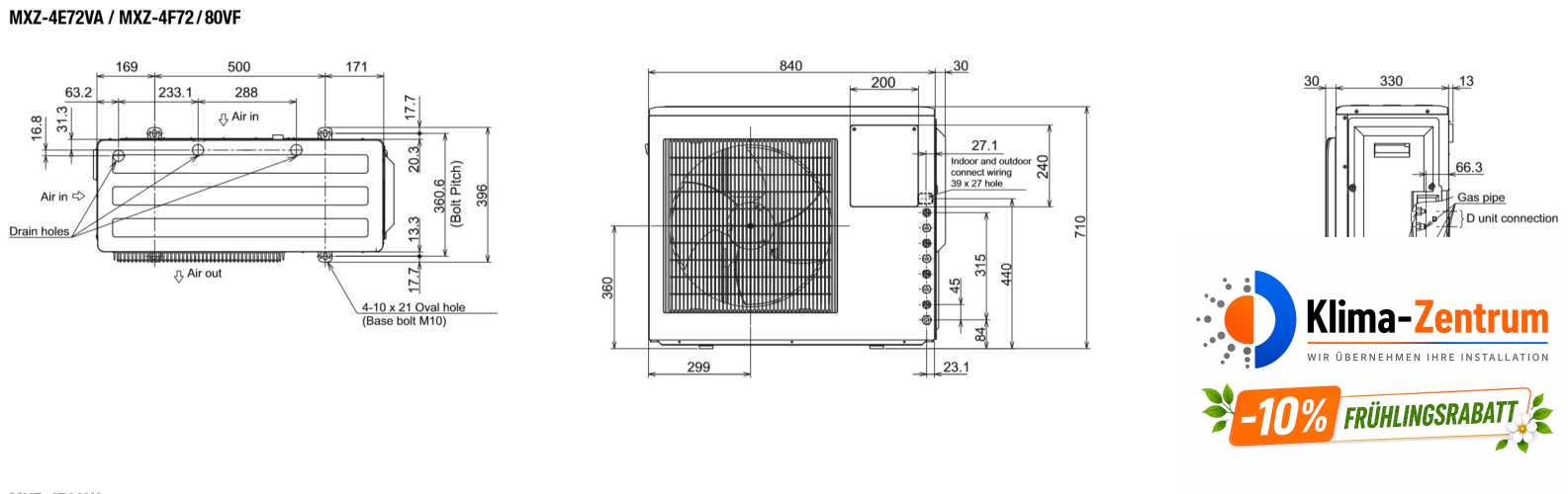 Mitsubishi R32 MXZ-4F80VF Außeneinheit