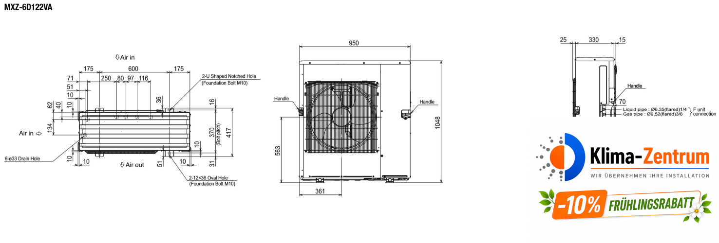 Mitsubishi R32 MXZ-6F120VF Außeneinheit