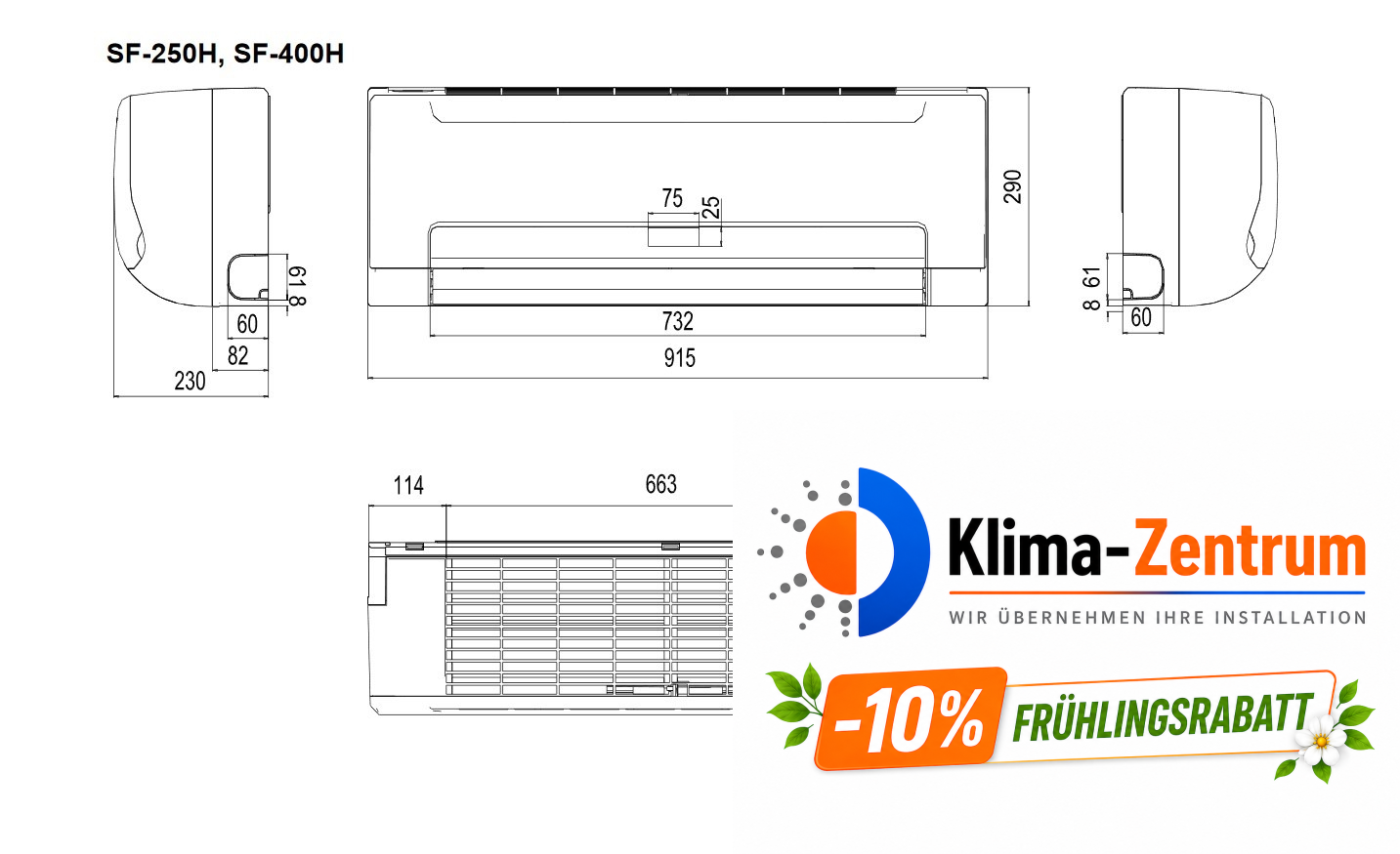 Sinclair SF-400HM2 Wandfancoil