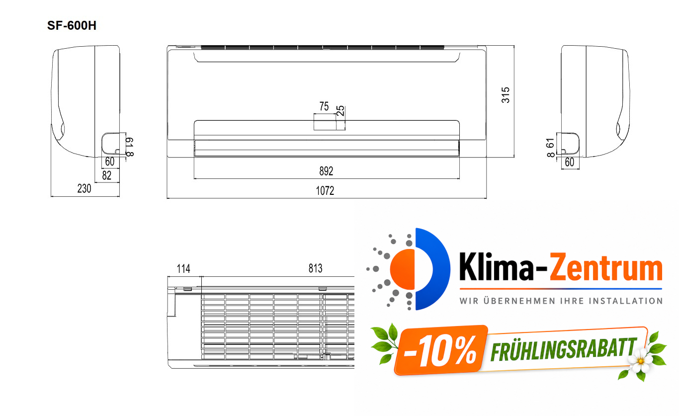 Sinclair SF-600HM2 Wandfancoil