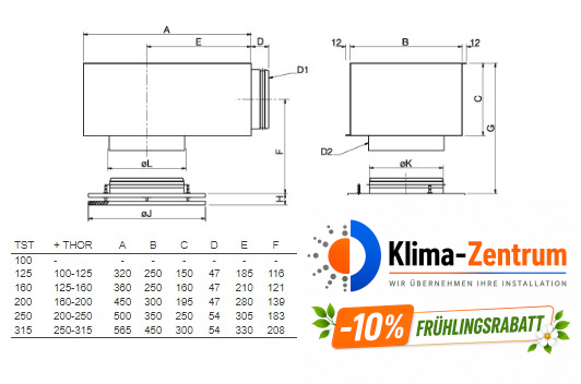 Systemair TST-200 SW Zuluftauslass