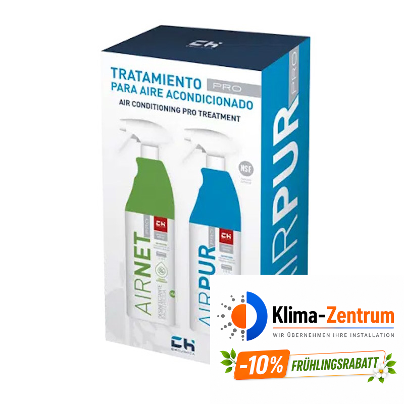 CH QUÍMICA AIRPUR + AIRNET 2x750 ml Reinigungs- und Desodorierung Set für Klimaanlagen