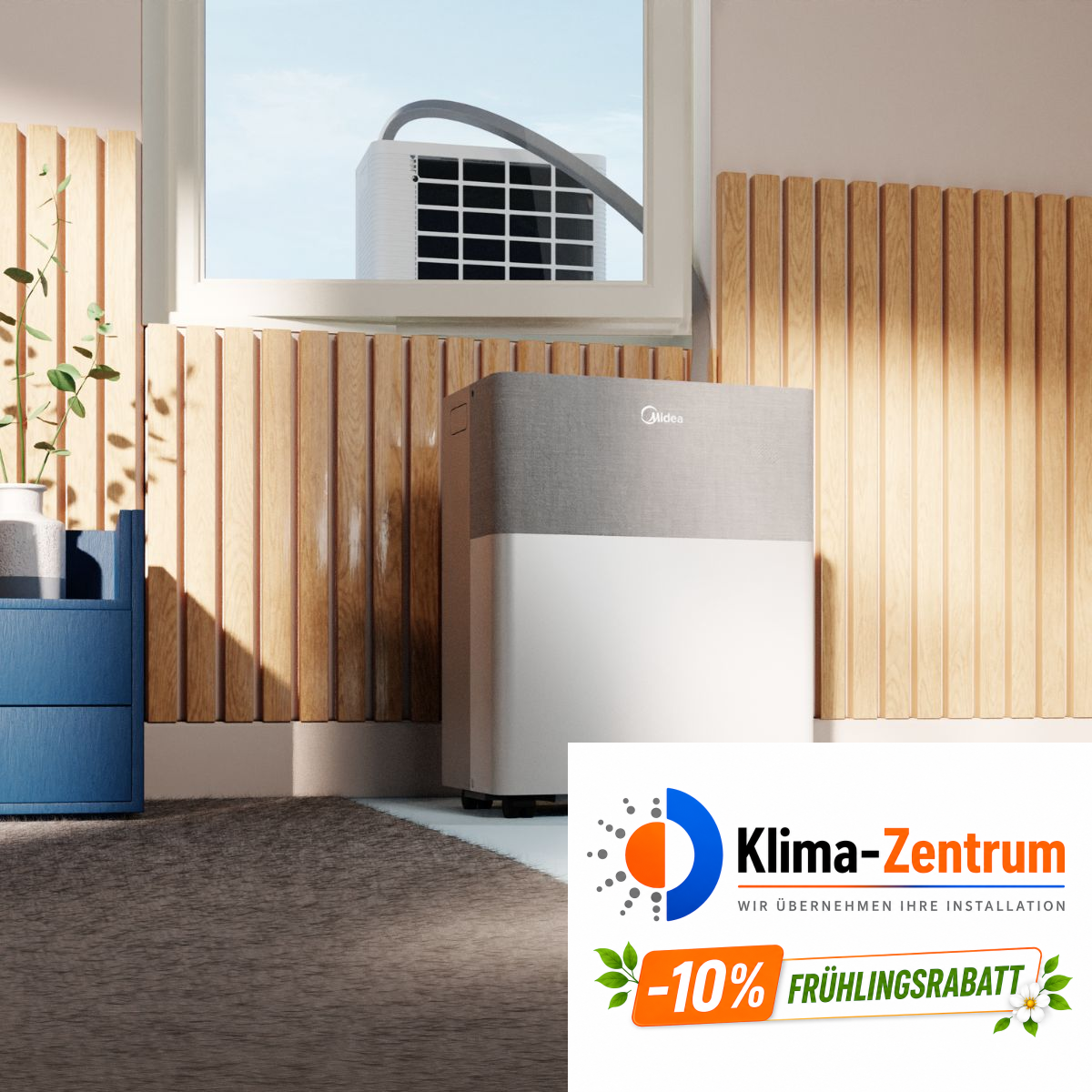 4-in-1 Tragbare Klimaanlage und Luftentfeuchter Midea PortaSplit 3,5 kW