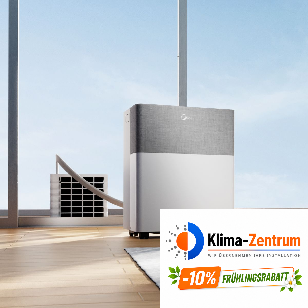 4-in-1 Tragbare Klimaanlage und Luftentfeuchter Midea PortaSplit 3,5 kW