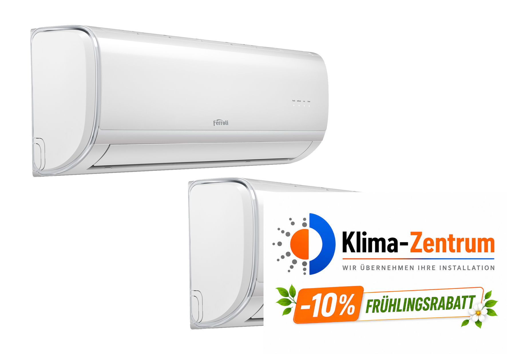 Klimaanlage 2x1 mit WLAN Ferroli Giada M 9+12 2,77 kW + 3,5 kW