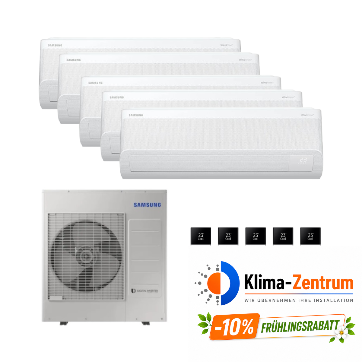 Klimaanlage 5x1 mit WLAN Samsung WindFree Comfort S2 3,5 kW 12000 BTU