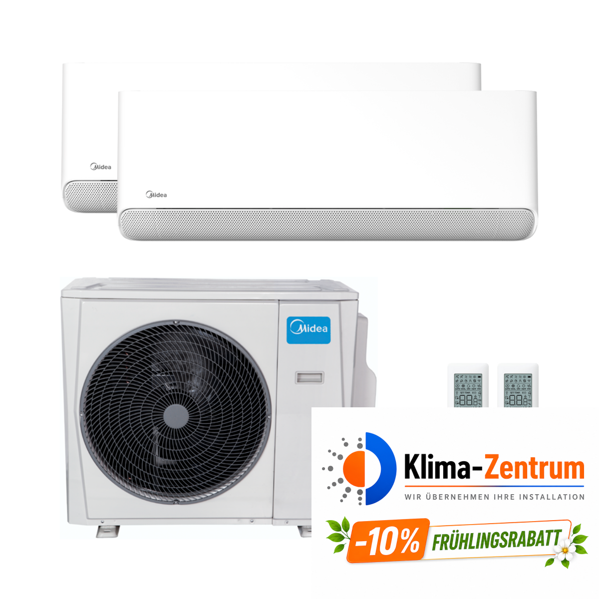 Klimaanlage 2x1 mit WLAN Midea i-Cube Breezeless E 2,6 kW 9000 BTU