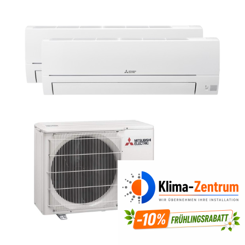Klimaanlage 2x1 mit WLAN Mitsubishi MXZ HR 2,5 kW + 3,5 kW