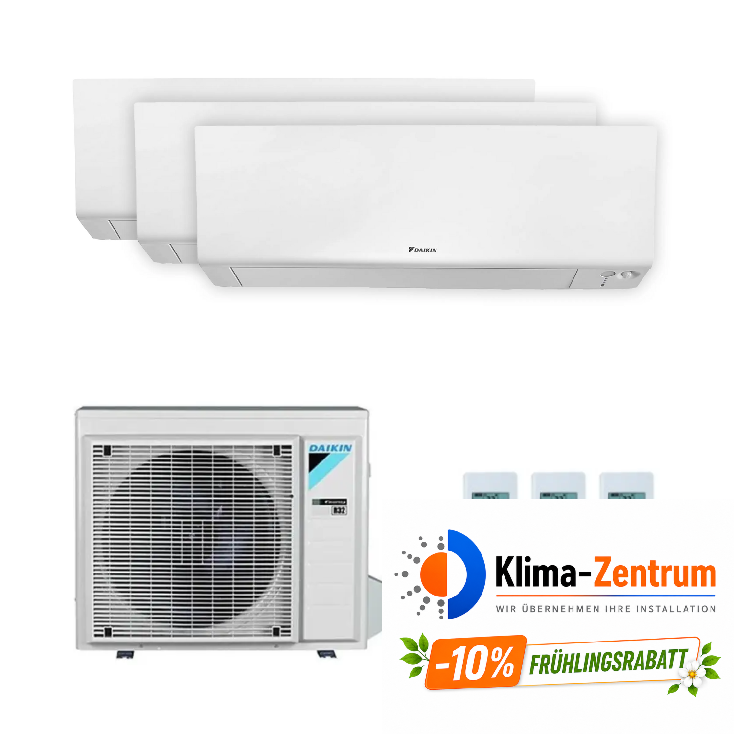 Klimaanlage 3x1 mit WLAN Daikin Perfera 2,0 kW + 2,5 kW + 4,2 kW