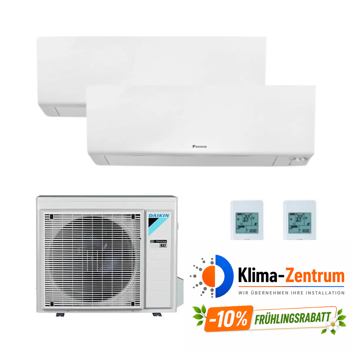 Klimaanlage 2x1 mit WLAN Daikin Perfera 2,0 kW 7000 BTU