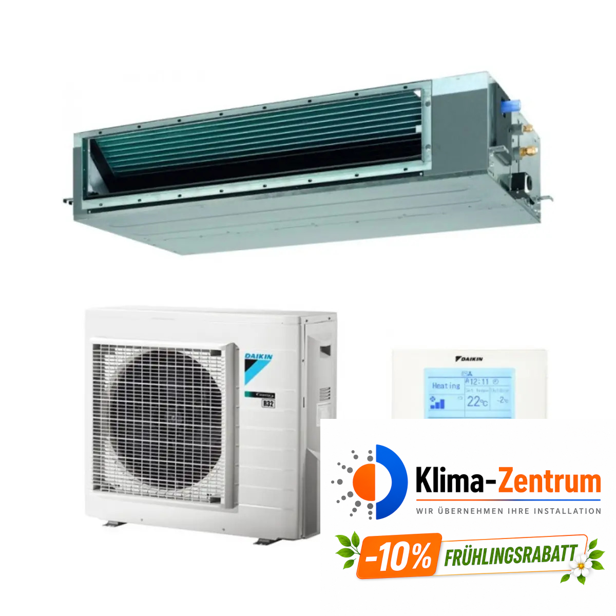 Daikin Sky Air Active ADEAS125A Kanal-Klimaanlage 12,1 kW 42000 BTU