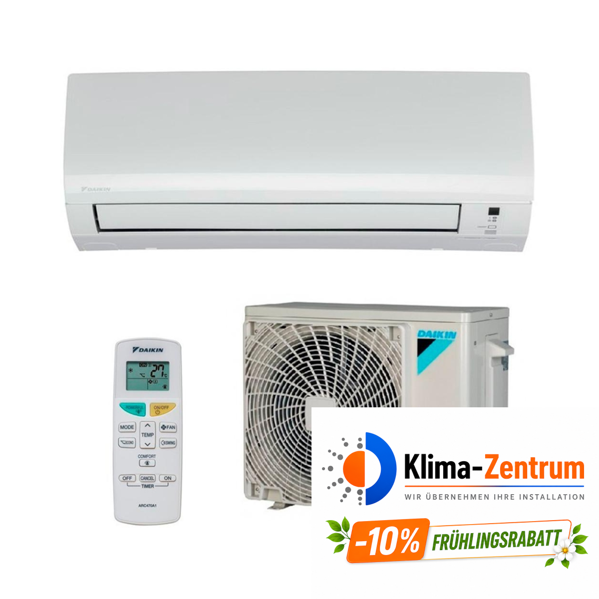 Daikin Sensira TXF25F Klimaanlage mit WLAN 2,5 kW 9000 BTU