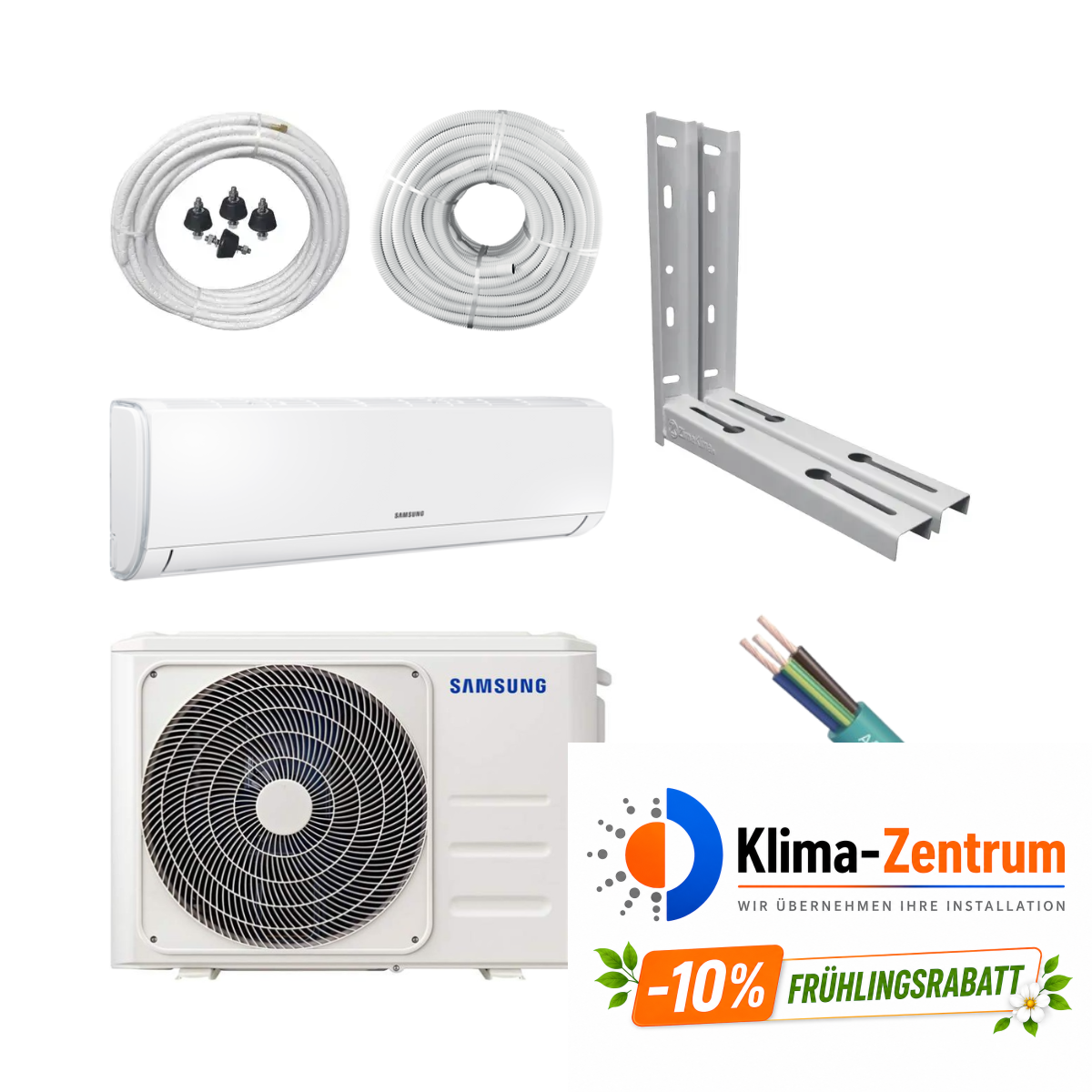 Klimaanlage mit 5 Meter Installationskit Samsung AR35 2,6 kW 9000 BTU (Neues Modell)