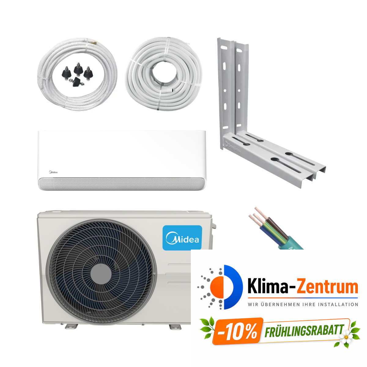 Klimaanlage mit 5 Meter Installationskit Midea i-Cube Breezeless E 3,5 kW 12000 BTU