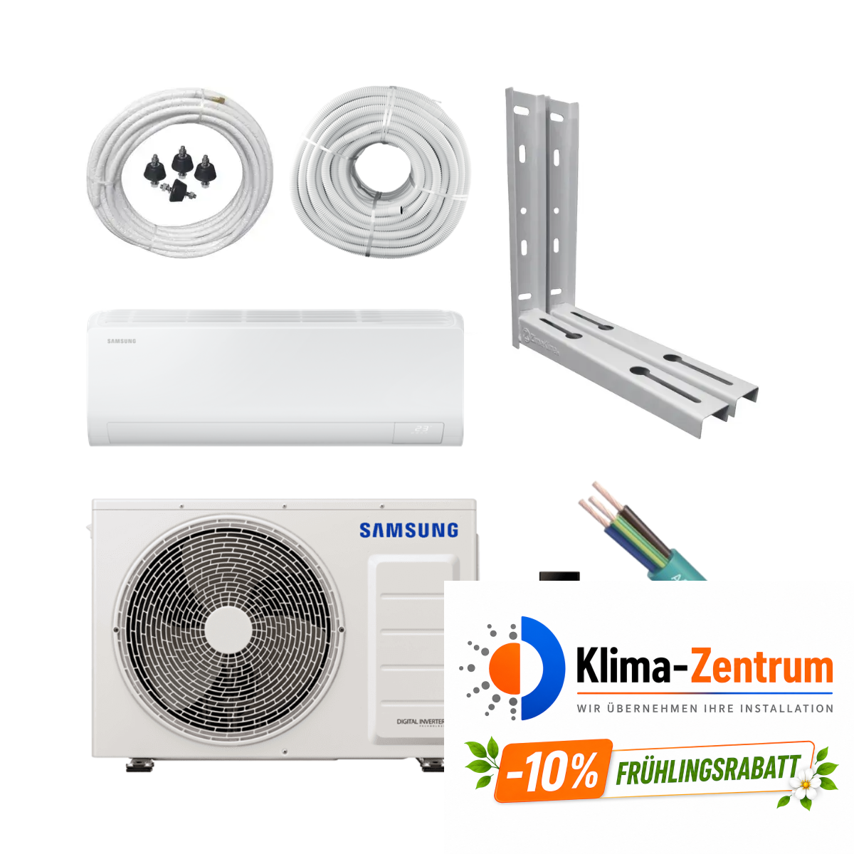 Klimaanlage mit 5 Meter Installationskit Samsung Cebú S2 2,5 kW 9000 BTU