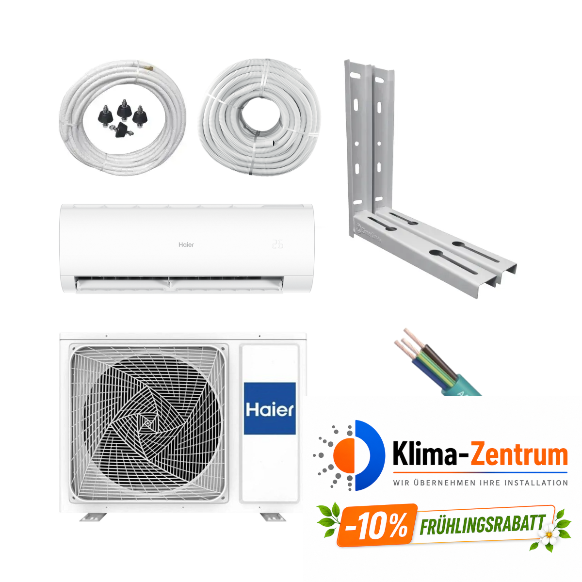 Klimaanlage mit 5 Meter Installationskit Haier Perla Premium 3,5 kW 12000 BTU