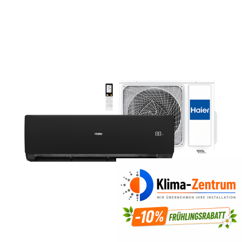 Schwarze Klimaanlage mit WLAN Haier Flexis S 5,3 kW 18000 BTU