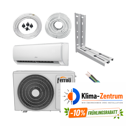 Klimaanlage mit 5 Meter Installationskit Ferroli Giada S 12 3,5 kW 12000 BTU