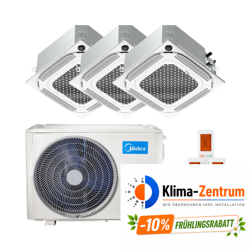 Kassettenklimagerät 3x1 Midea Breezeless 360º 2,5 kW 9000 BTU