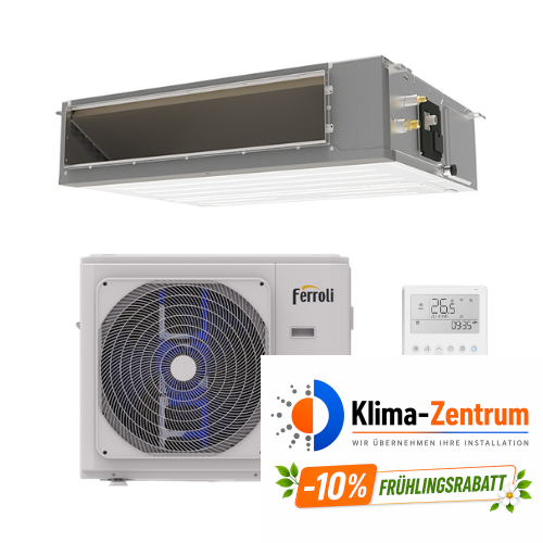 Kanal-Klimaanlage mit WLAN Ferroli Giada C 12,1 kW 42000 BTU