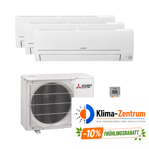 Klimaanlage 3x1 mit WLAN Mitsubishi MXZ HR 2,5 kW 9000 BTU