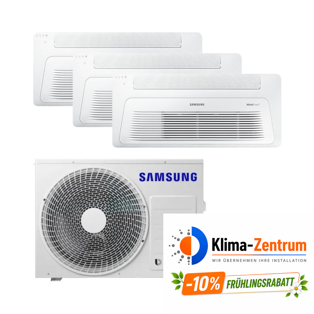 Samsung WindFree 3,5 kW 12000 BTU 1-Weg Kassettengerät Klimaanlage 3x1