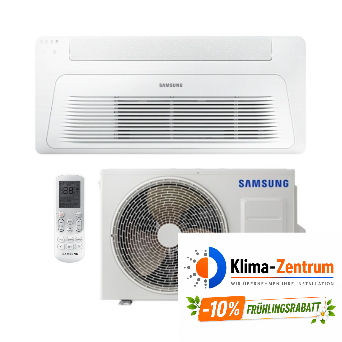 Samsung WindFree 1-Weg Kassettengerät Klimaanlage 2,6 kW 9000 BTU