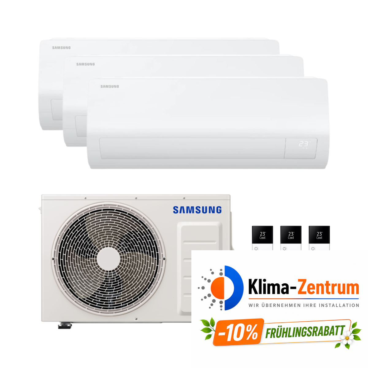 Klimaanlage 3x1 mit WLAN Samsung Cebu S2 AJ052TXJ3KG/EU 2,5 kW 9000 BTU