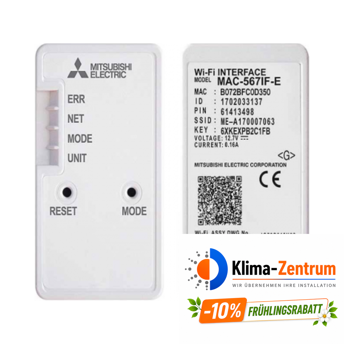 WiFi-Controller für Klimaanlage Mitsubishi MAC-587IF