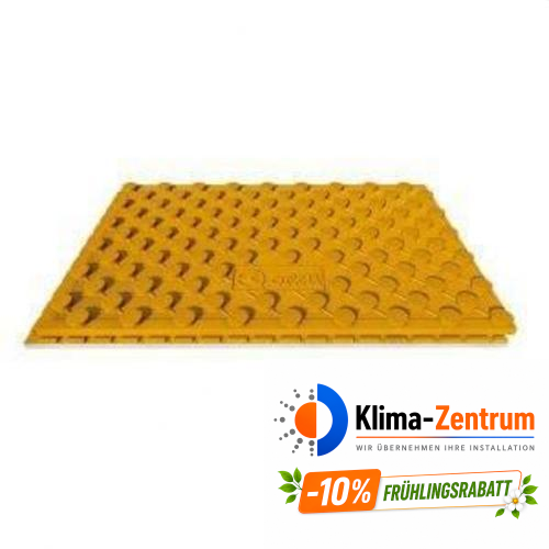 Isolierplatte für erfrischende Fußbodenheizung mit Noppen über die gesamte Platte RT=0,75 Stärke 27mm