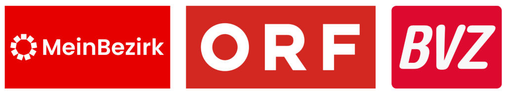 Logos von MeinBezirk, ORF, BVZ